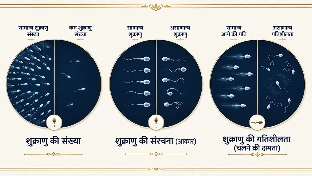 Sperm health comparison - count, structure and motility